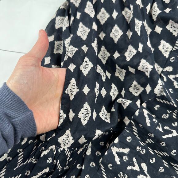 Free People Dress Womens Small Black Hearts Desire Cotton Mini Ivory Boho New - Picture 9 of 12